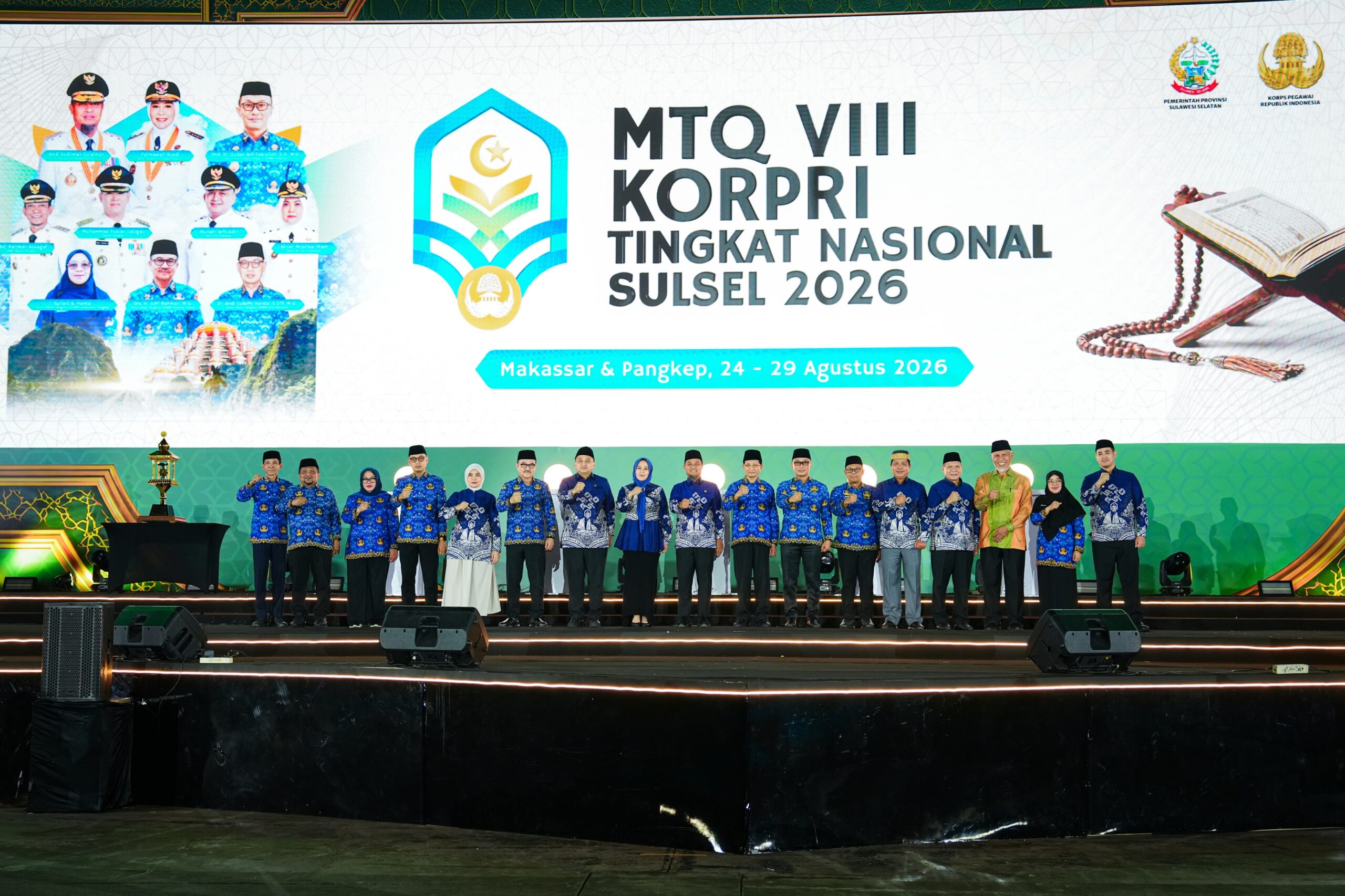 MTQ VIII KORPRI Nasional 2026 Resmi Dibuka di Makassar, Gubernur Sulsel Sambut Ribuan Kafilah dari Seluruh Indonesia