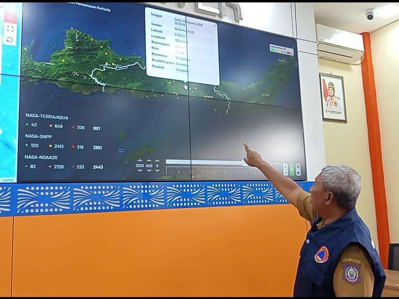 BPBD Gorontalo Sebut Pembakaran Lahan Jadi Pemicu Utama Karhutla, Ratusan Titik Api Terdeteksi Sejak Juli