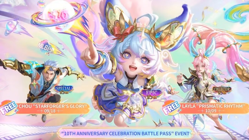 Anniversary MLBB ke-10 Rilis Skin Eksklusif, Rework Hero dan Map Dimulai 4 September