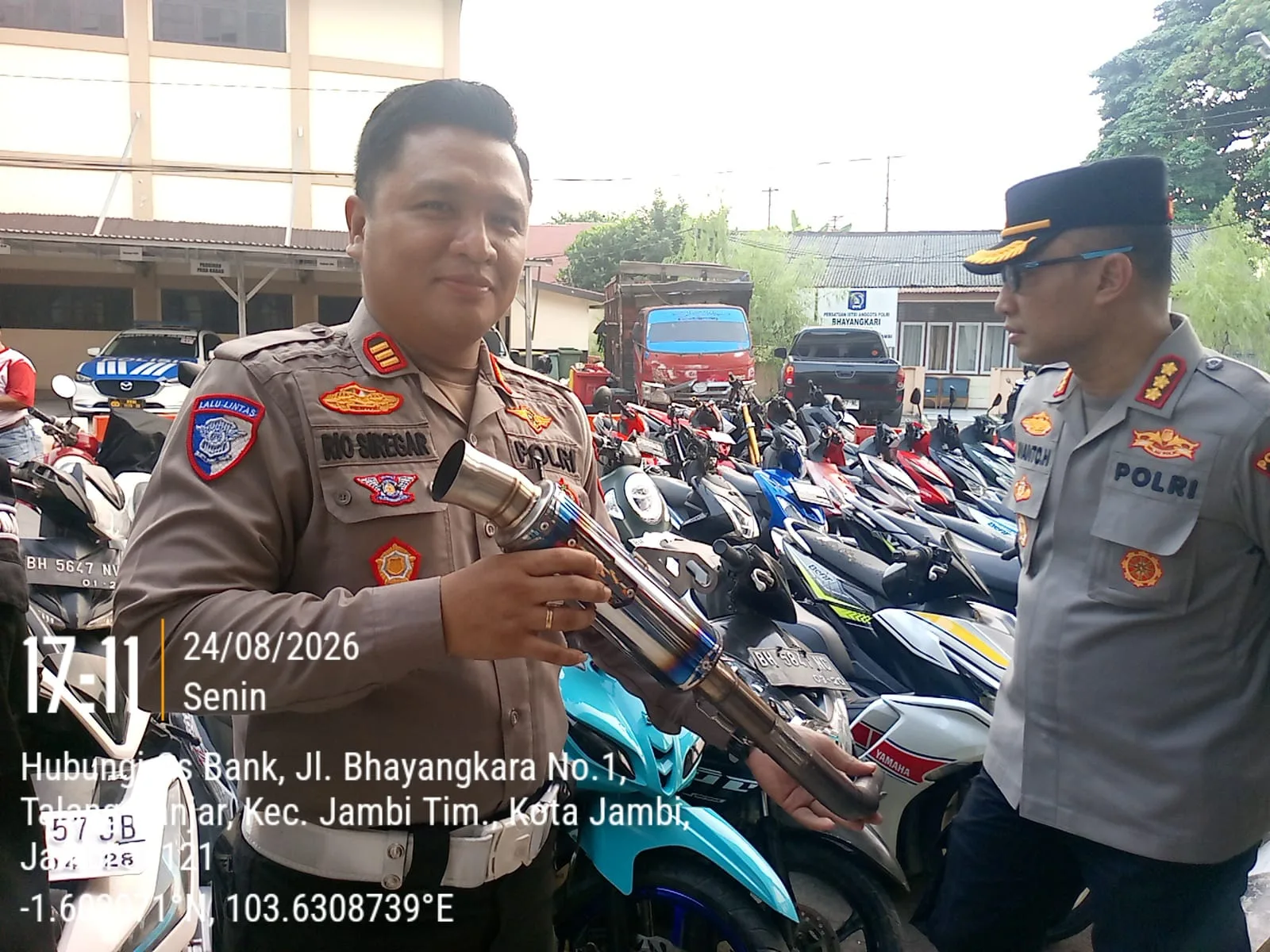 Polresta Jambi Amankan 112 Motor dari Konvoi Ugal-ugalan dan Knalpot Brong, Pelajar Wajib Diambil Orang Tua
