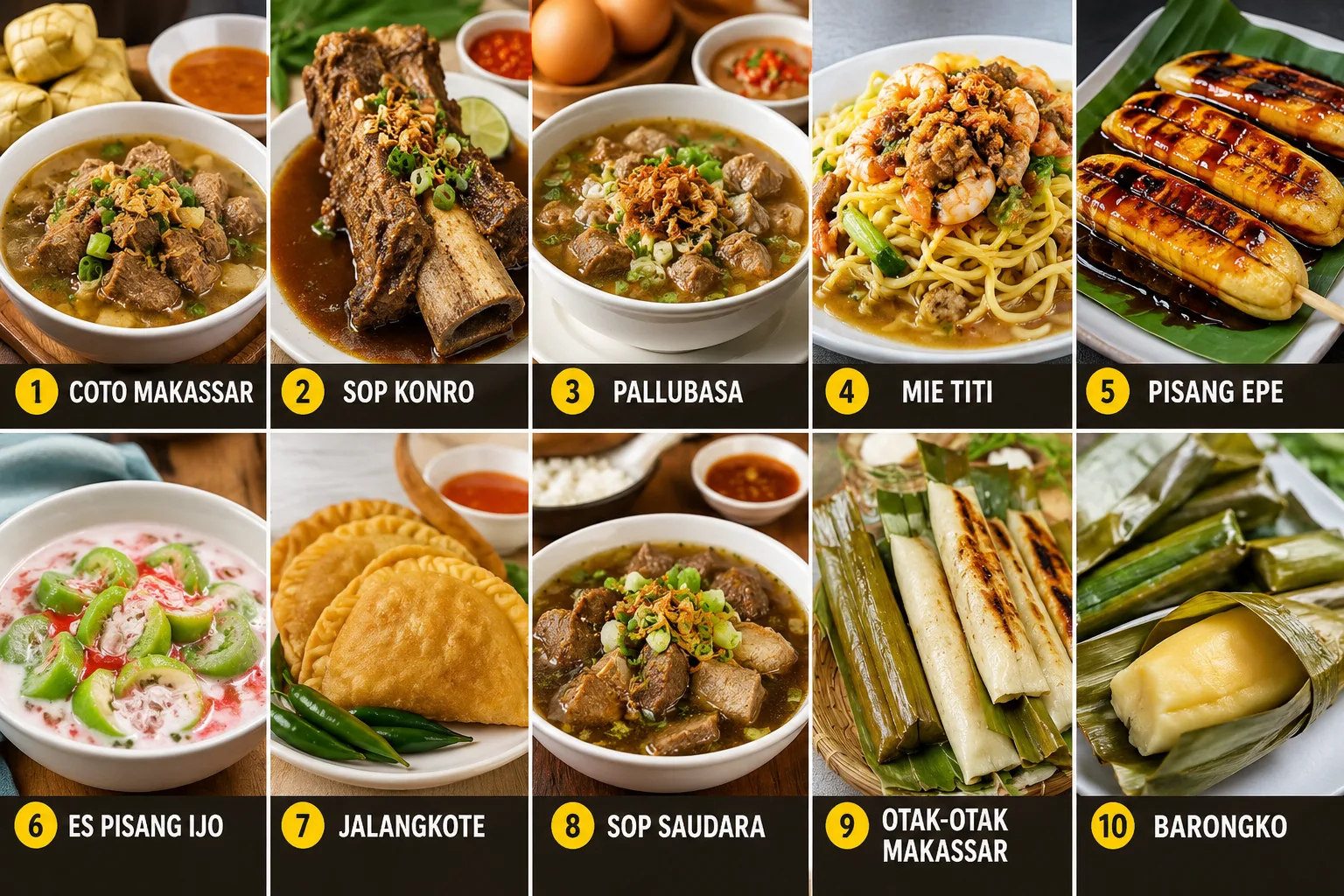 10 Kuliner Khas Makassar untuk Peserta MTQ KORPRI 2026, dari Coto sampai Pisang Epe