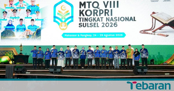 MTQ KORPRI Nasional 2026 Resmi Dibuka di Makassar, 34 Provinsi Ikut Serta hingga 30 Agustus