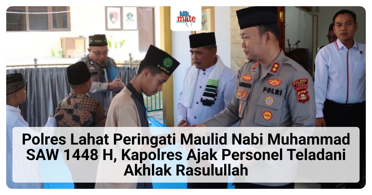 Polres Lahat Peringati Maulid Nabi 1448 H, Kapolres Ajak Personel Teladani Akhlak Rasulullah dan Santuni Anak Panti