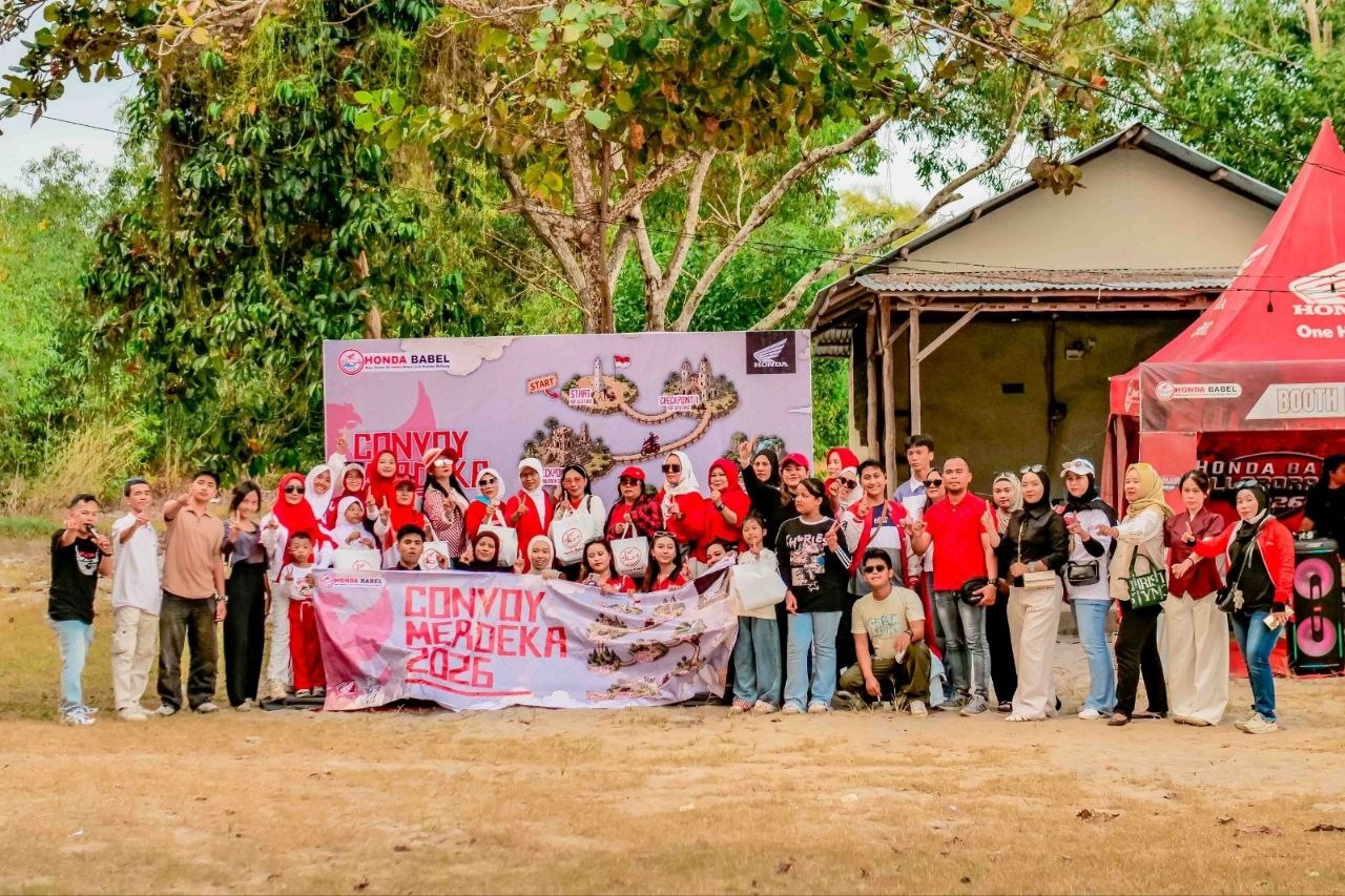 Honda Babel Gelar Convoy Merdeka 2026 di Belitung, 6 Checkpoint Dilewati Peserta hingga Finis di Tanjung Kelayang