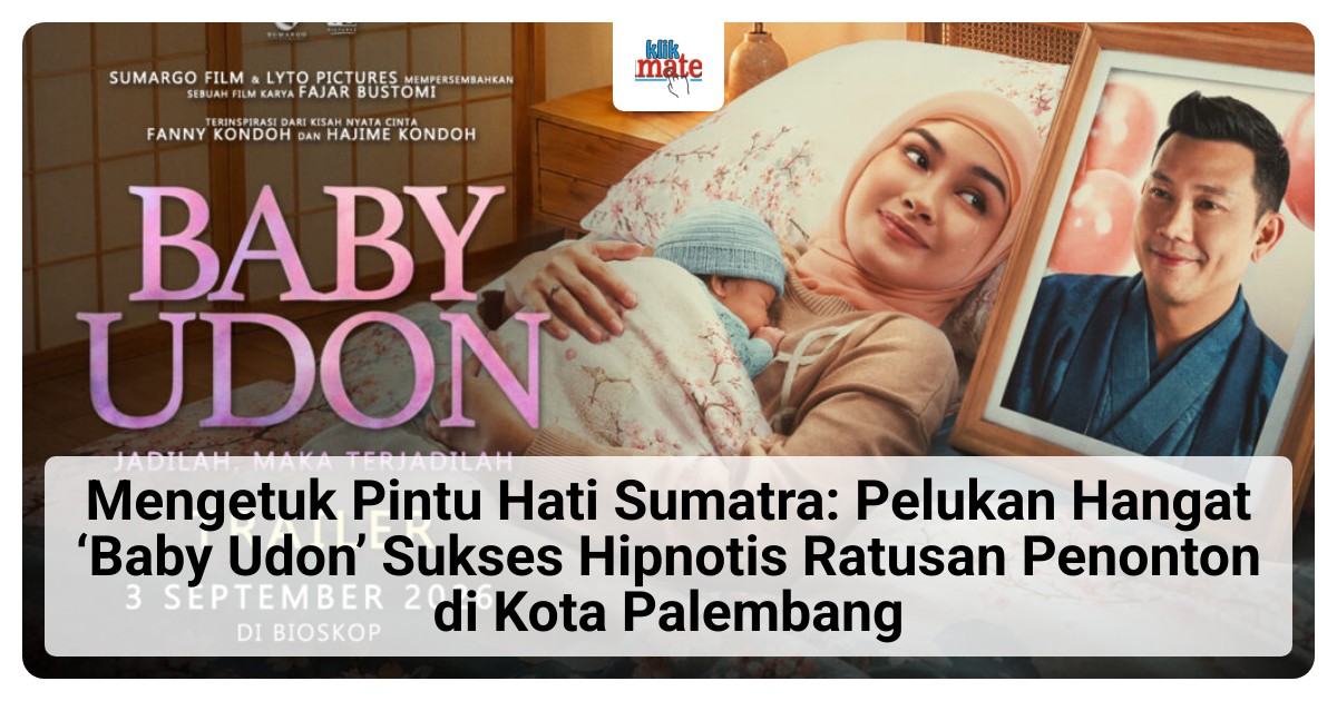Denny Sumargo dan Caitlin Halderman Bawa Film Baby Udon ke Palembang, Ratusan Penonton Padati OPI Mall