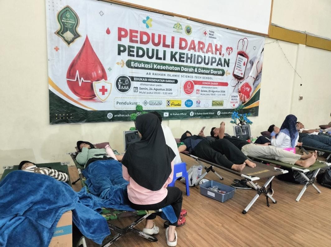 Sekolah Ar-Raihan Bandar Lampung Gelar Aksi Donor Darah dan Edukasi Kesehatan, PMI Butuh 200 Kantong Darah per Hari