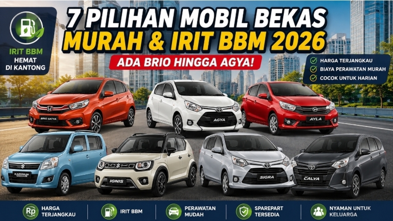 7 Mobil Bekas Irit BBM 2026: Brio Satya, Agya, Sampai Calya di Bawah Rp 100 Juta