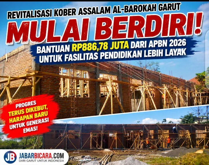 Revitalisasi Kober Assalam Al-Barokah Garut Capai Rp 886 Juta, Struktur Bangunan Mulai Berdiri di Wanaraja