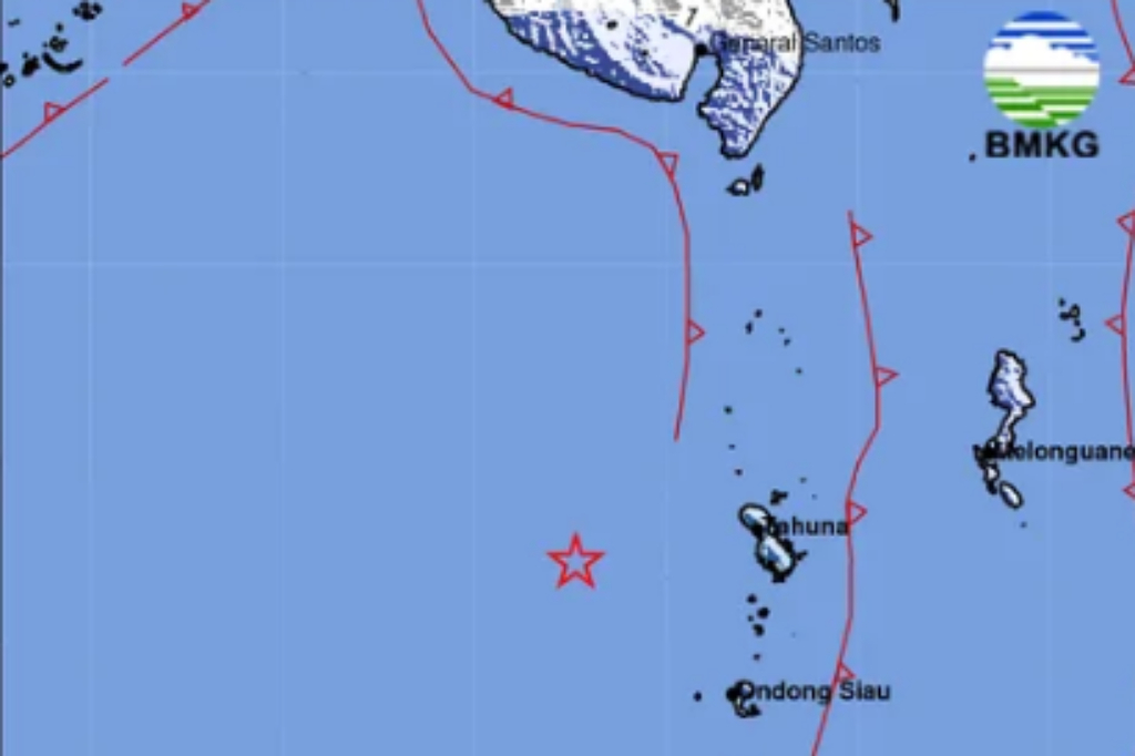 Gempa Magnitudo 5,1 Guncang Tahuna Sangihe, Berpusat di Laut Kedalaman 295 Km