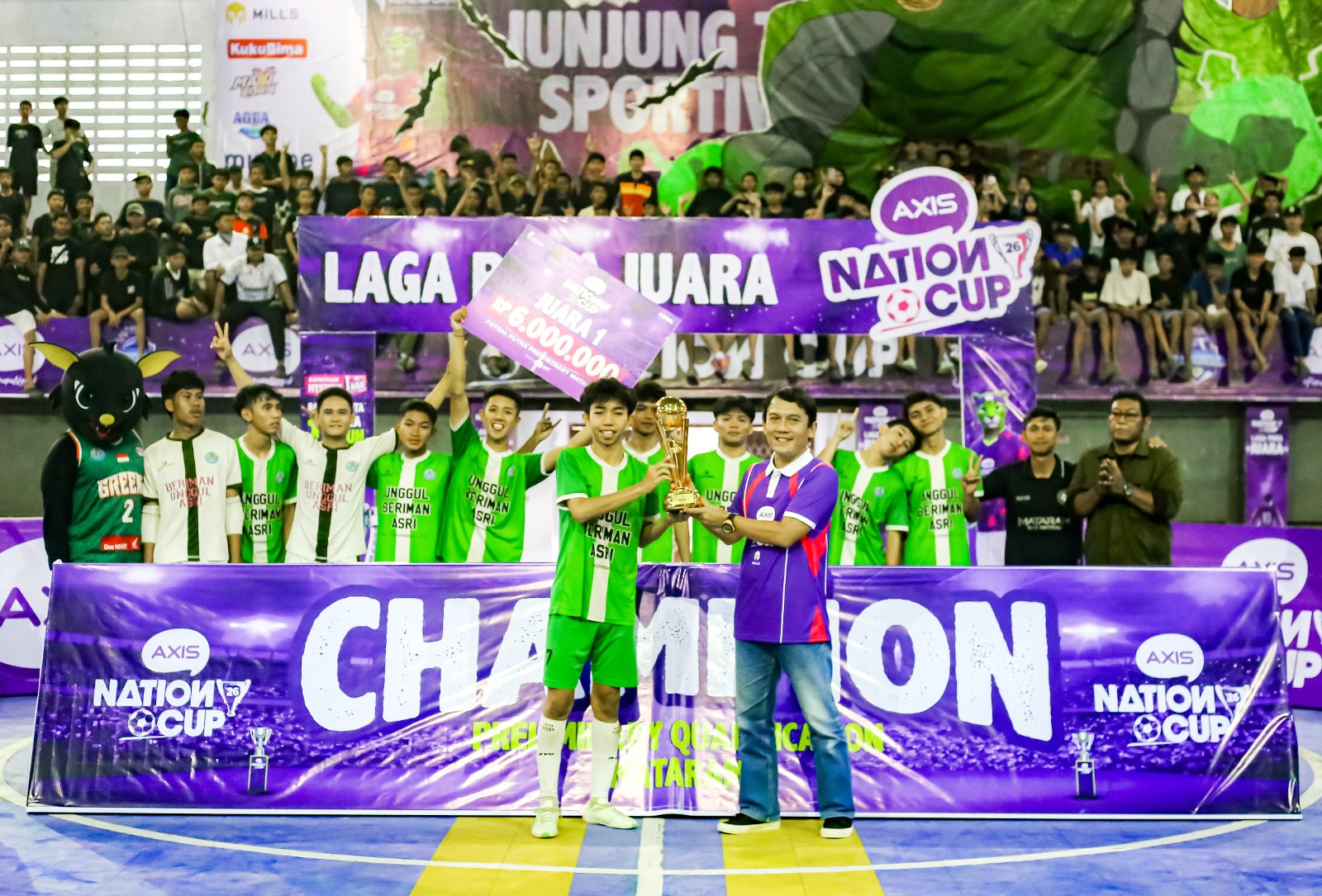 SMAN 2 Mataram Juara AXIS Nation Cup 2026, 12 Ribu Penonton Padati GOR Turide 17