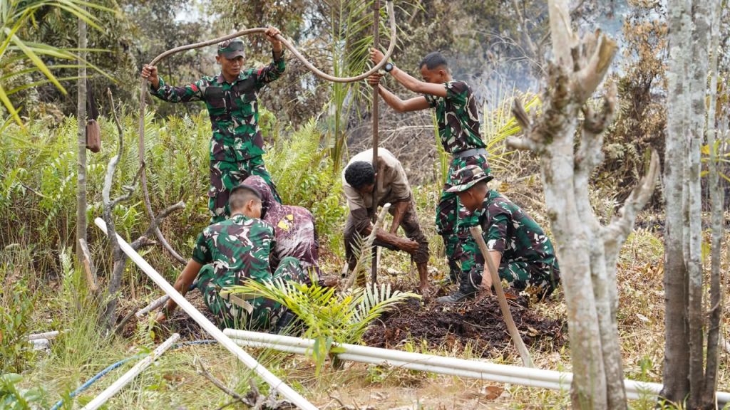 Kodam XXII/Tambun Bungai Targetkan 1.000 Sumur Bor di Kalteng untuk Antisipasi Karhutla, Mesin Bantuan Presiden Mulai Dipakai