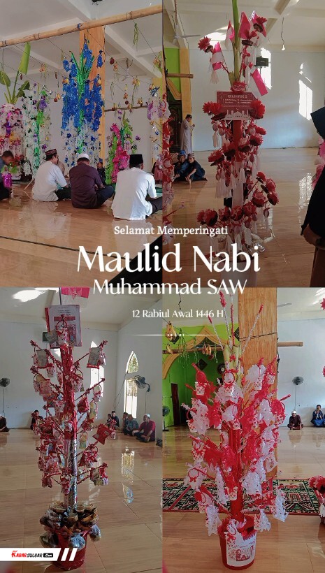 Tradisi Pohon Telur Warnai Maulid Nabi di Dusun Baobatu Desa Bambu, Warga Berebut Hiasan Sarat Doa