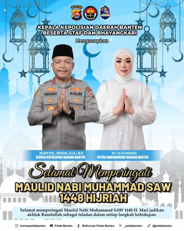 Kapolda Banten Irjen Hengki: Teladani Akhlak Rasulullah untuk Jaga Kamtibmas