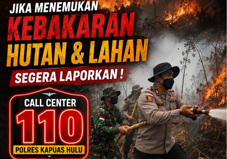 Kapolres Kapuas Hulu Minta Warga Segera Lapor ke 110 Jika Lihat Titik Api Karhutla, Ini yang Perlu Disampaikan