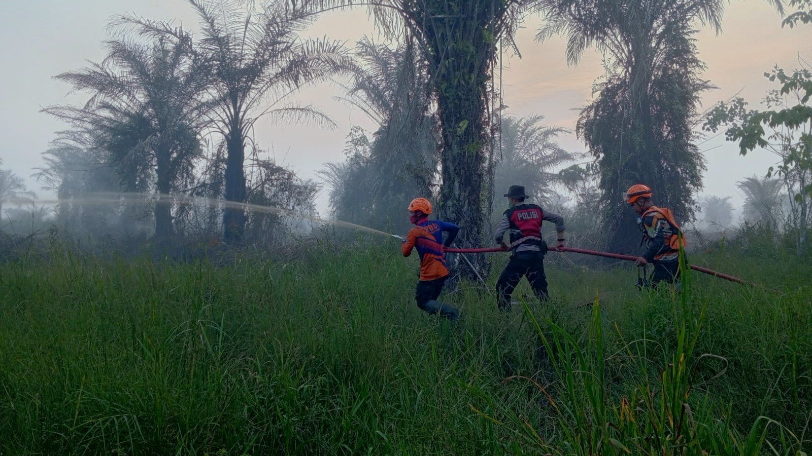 Polres Balangan Padamkan Karhutla di Tiga Kecamatan dalam Sehari, Kapolres Sorot Kendala Sumber Air di Lampihong