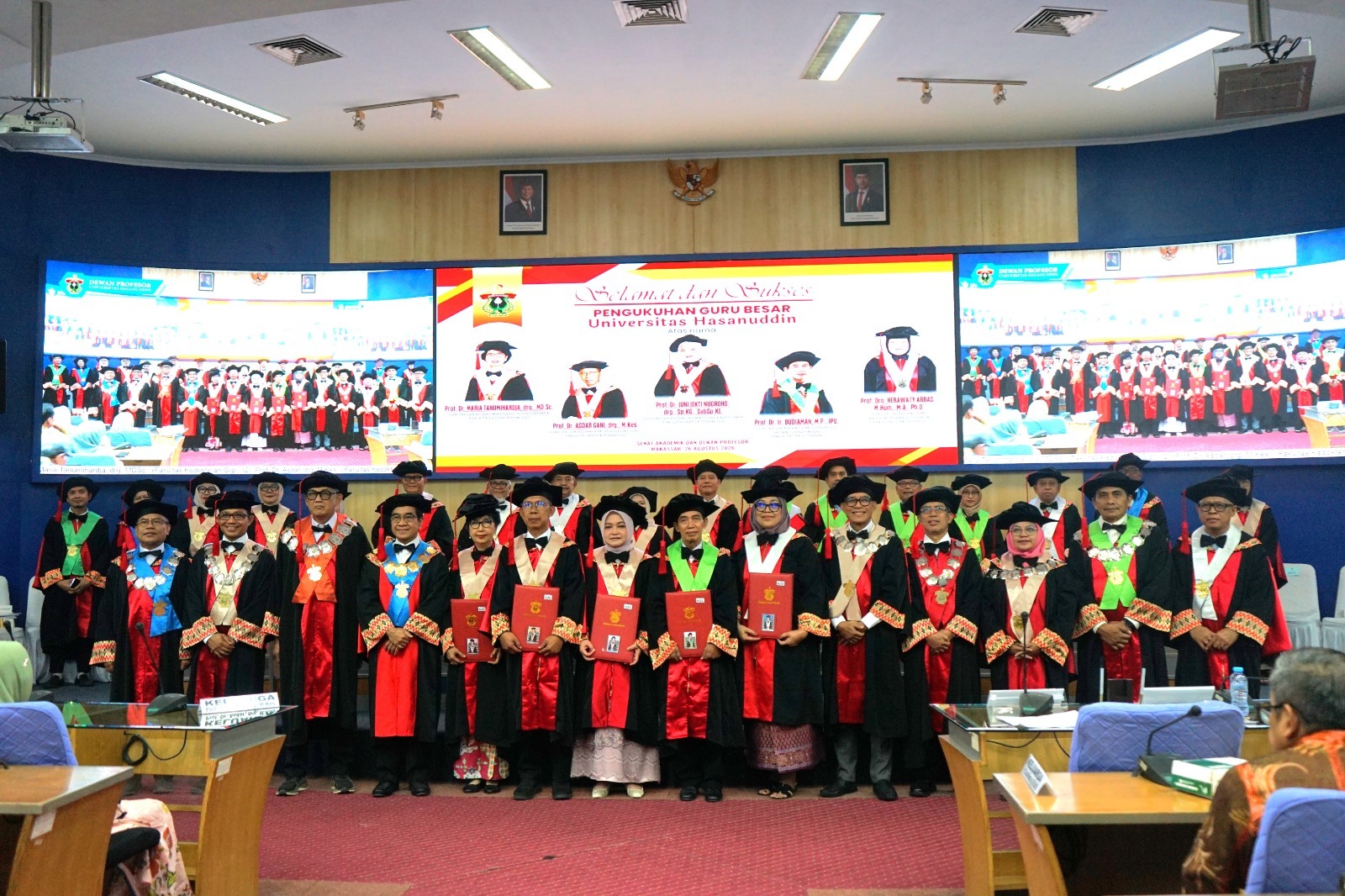 Unhas Kukuhkan Lima Guru Besar dari Tiga Fakultas, Rektor Jamaluddin Jompa: Produktivitas Akademik Justru Harus Meningkat