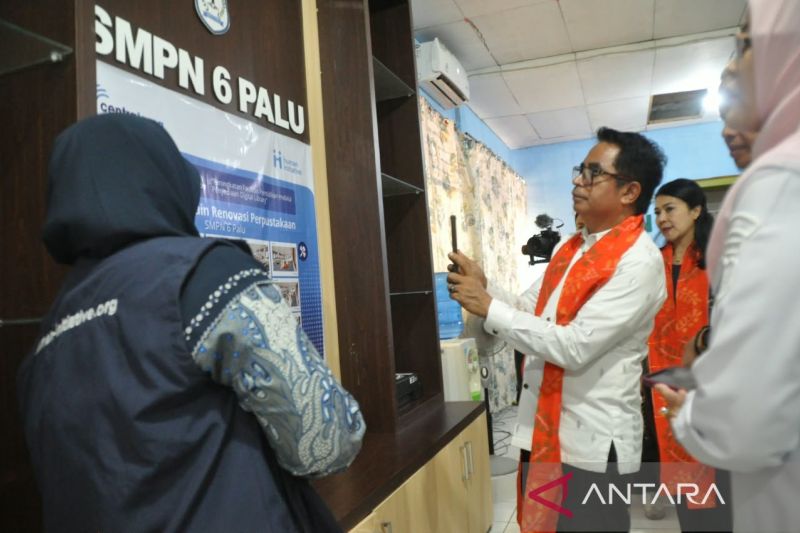 Pemkot Palu Sambut Baik Pembangunan Perpustakaan Digital di SMP Negeri 6 Palu Lewat Program TJSL Centratama Group