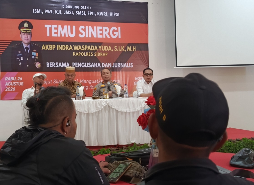 Kapolres Sidrap Ajak Pengusaha dan Jurnalis Jaga Stabilitas Daerah, Sebut Empat Lumbung Andalan Butuh Dukungan Bersama