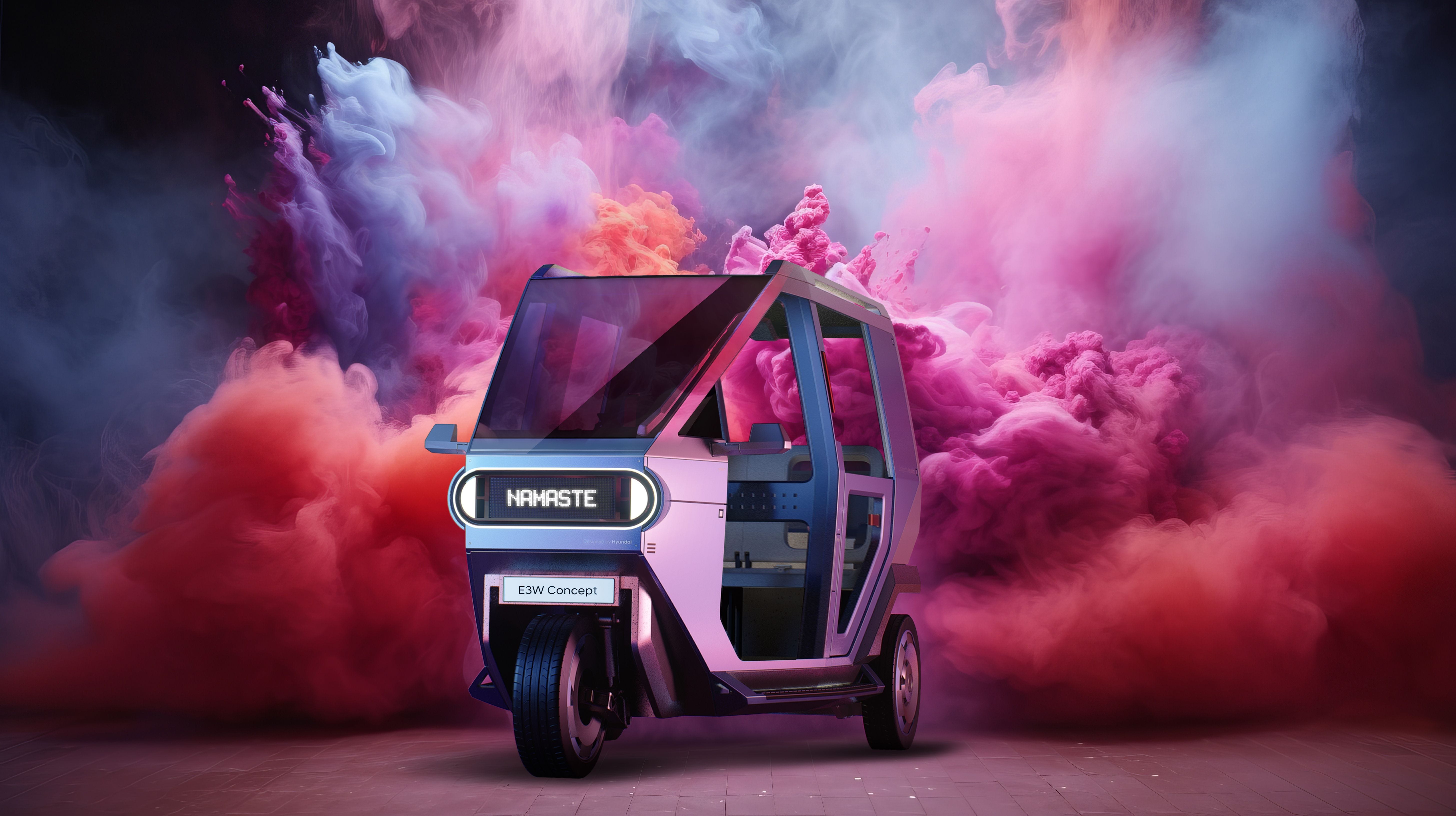 Hyundai E3W: Mobil Listrik Roda Tiga Futuristik untuk Asia dan Afrika, Siap Lawan Fiat Tris