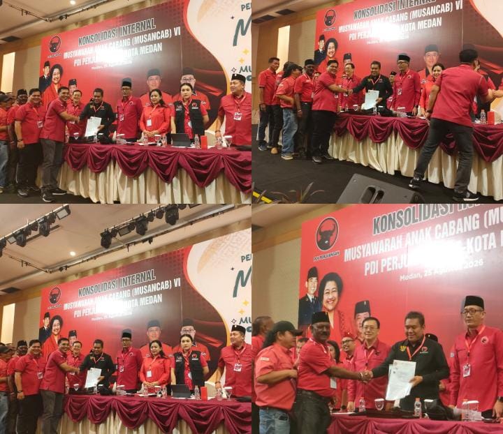 Musancab PDIP se-Kota Medan Digelar, Ketua DPD Sumut Rapidin Simbolon Targetkan 15 Kursi DPRD dan Instruksikan Kader Guyub ke Akar Rumput