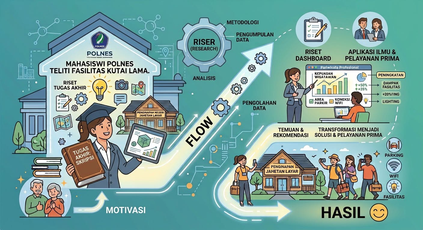 Mahasiswi Polnes Samarinda Teliti Fasilitas Penginapan Negeri Jahetan Layar di Kutai Lama, Ini Temuannya