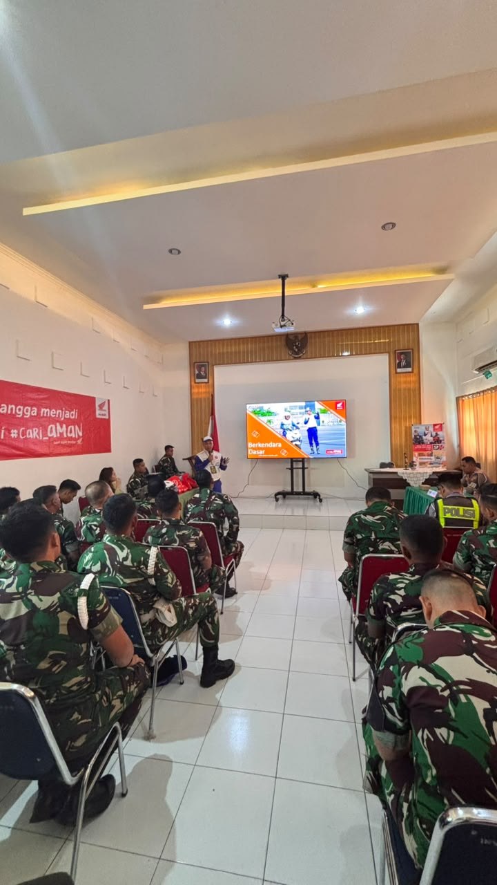 Honda Babel Bekali Personel Denpom II/5 Bangka Teknik Safety Riding, Tekankan Keputusan Kecil di Jalan Tentukan Keselamatan