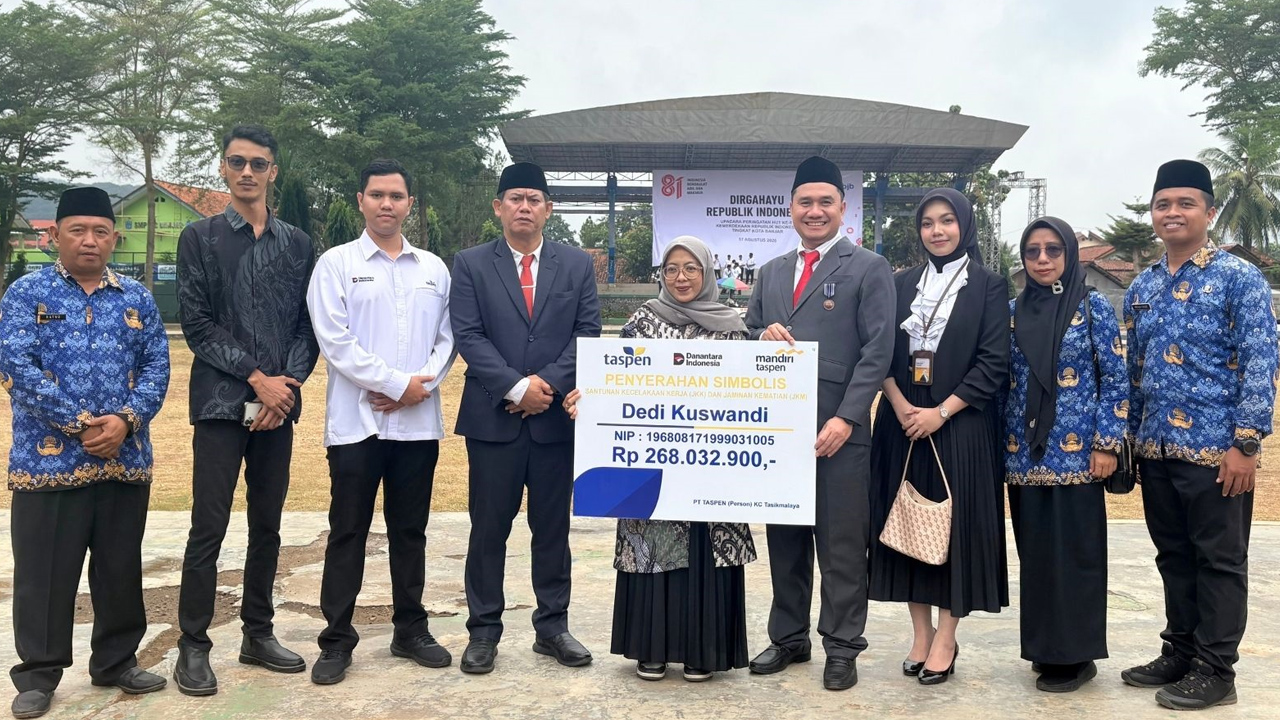 Taspen Tasikmalaya Salurkan Santunan JKK Rp 268 Juta ke Ahli Waris ASN Kota Banjar di Momen HUT ke-81 RI