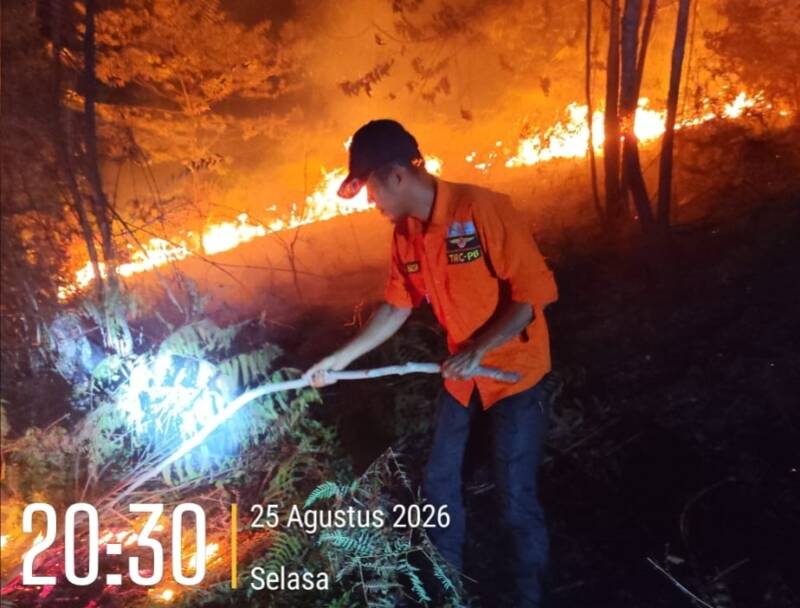 Karhutla Kembali Terjadi di Dua Desa Konawe, Sekda dan Kapolres Turun Langsung Pantau Pemadaman