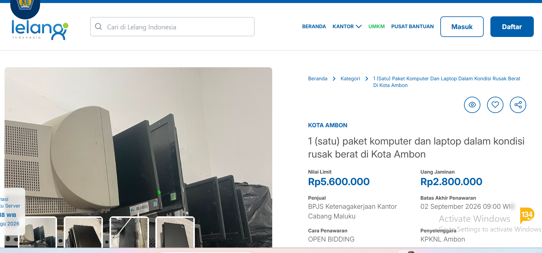 BPJS Ketenagakerjaan Maluku Lelang Aset via KPKNL, Kepala Cabang: Bukan Hanya Hasil Akhir yang Penting
