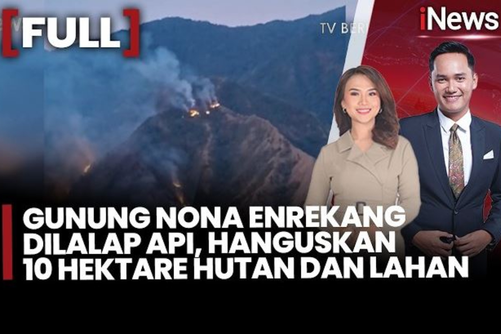 Kebakaran Gunung Nona Enrekang Hanguskan 10 Hektare, Petugas Terkendala Sumber Air