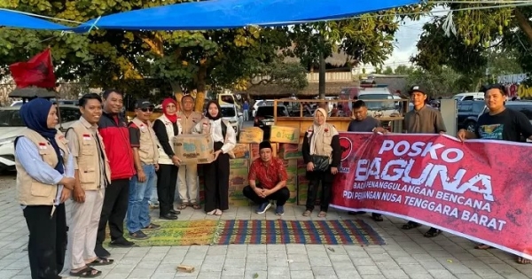 Kebakaran Sade Hanguskan 75 Rumah dan 69 Toko Seni, PDI Perjuangan NTB Dirikan Posko Bantuan dan Dorong Penataan Ulang Kawasan Adat