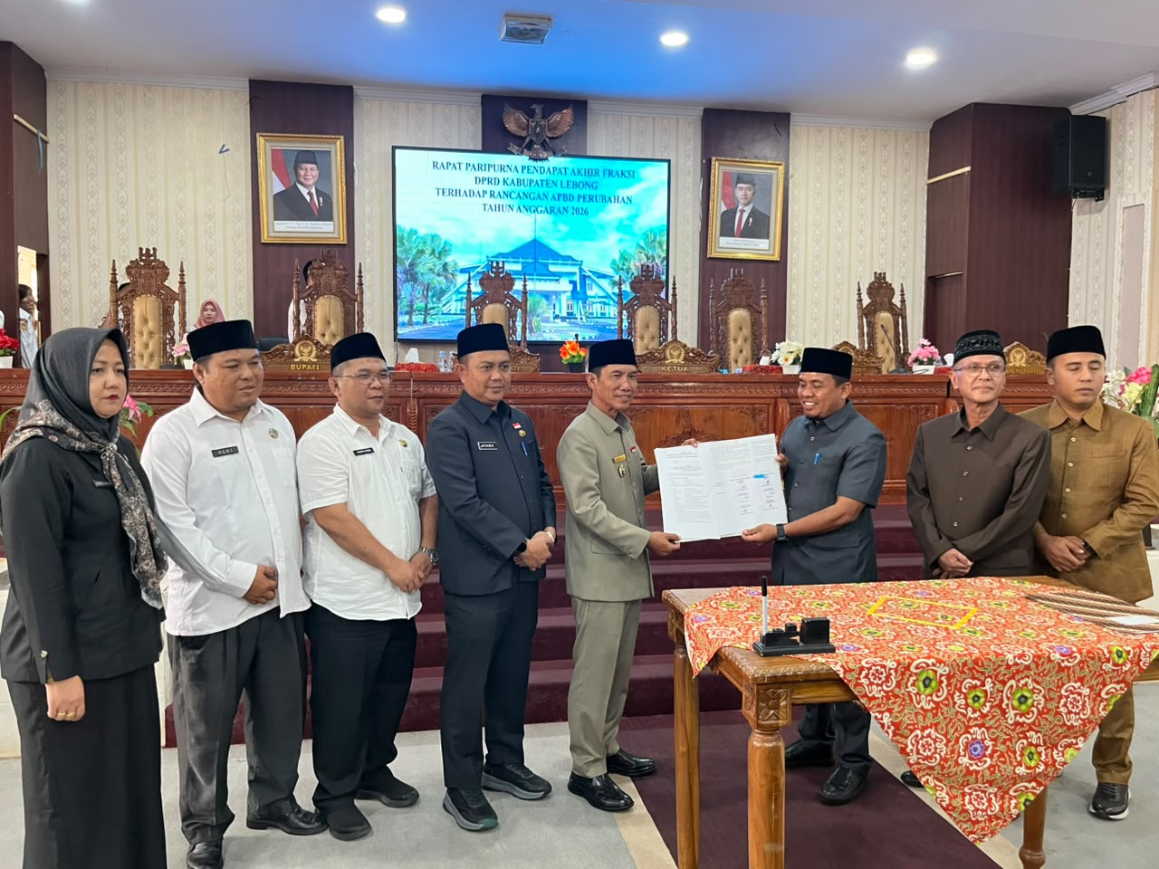 DPRD Lebong Sepakati RAPBD Perubahan 2026, Fraksi Ingatkan Waktu Pelaksanaan yang Terbatas