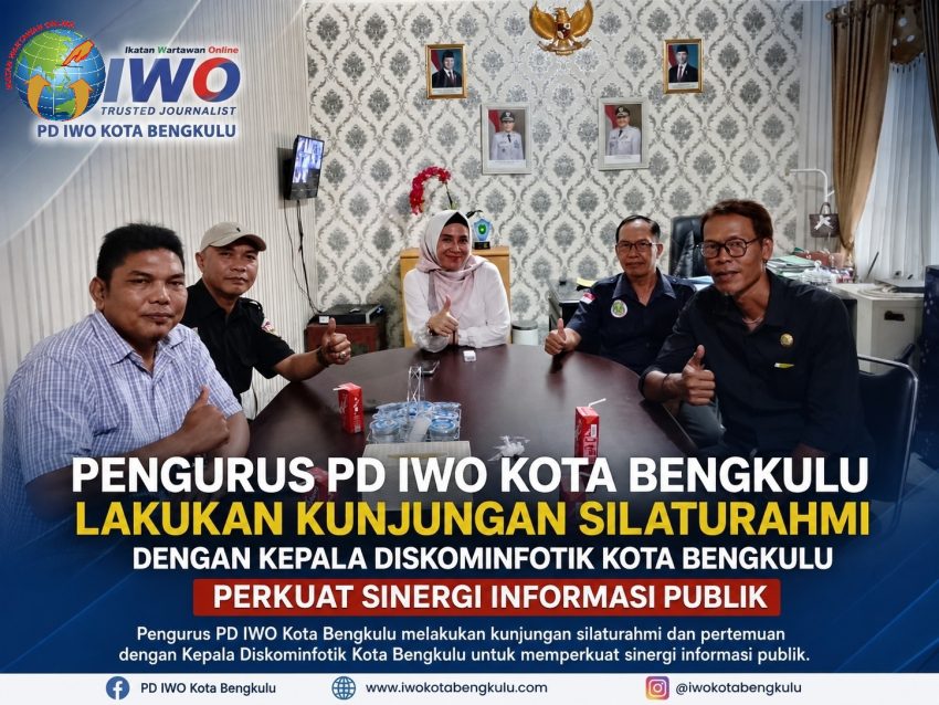 PD IWO Kota Bengkulu Temui Kepala Diskominfotik, Perkuat Sinergi Informasi Publik dan Jaga Profesionalisme Pers