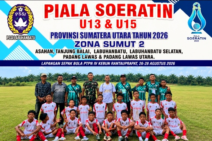 Piala Soeratin U-13 dan U-15 Zona 2 Sumut Resmi Bergulir di Labuhanbatu, Enam Daerah Bertanding