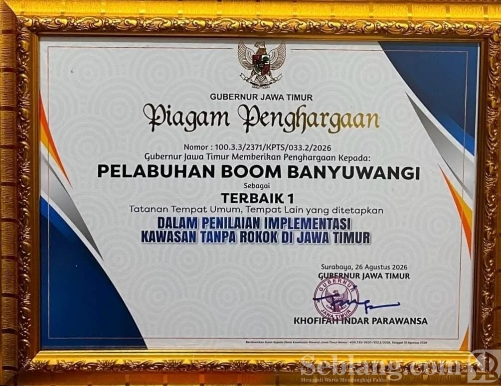 Banyuwangi Sabet Dua Penghargaan KTR Terbaik 1 Jatim 2026, Pelabuhan Marina Boom dan SMAN 1 Rogojampi Jadi Juara