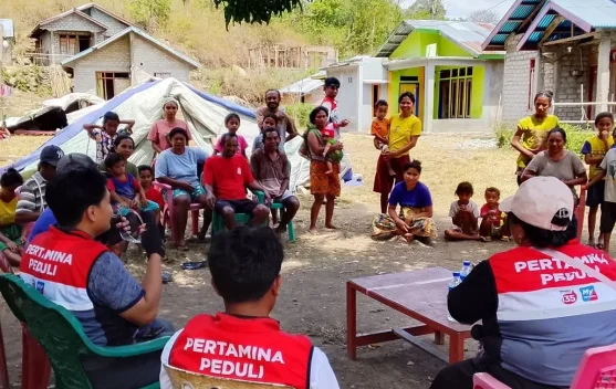 Relawan Pertamina Jadi Tim Pertama Tembus Dusun Terpencil di Manggarai Timur, 45 KK Terima Bantuan Usai Gempa