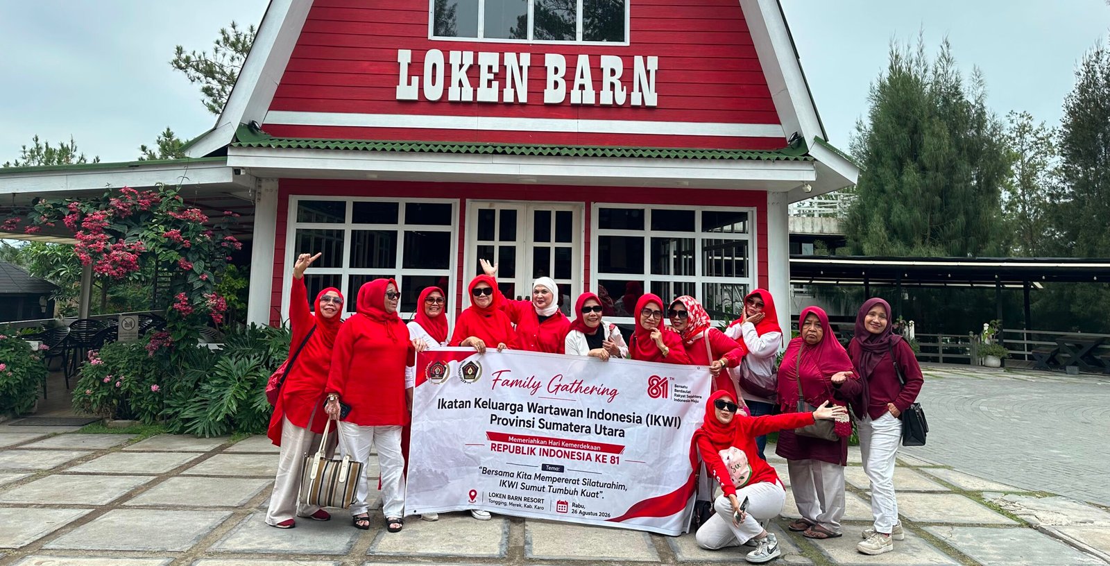 IKWI Sumut Gelar Family Gathering ke Wisata Alam Loken Barn Karo, Rayakan HUT ke-81 RI dengan Kebersamaan
