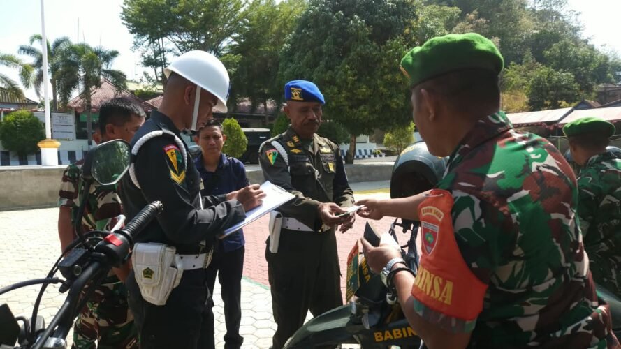 Kodim 1406/Wajo dan Denpom XIV/1 Bone Periksa Kendaraan Dinas Prajurit, Ini yang Dicek di Lapangan Makodim