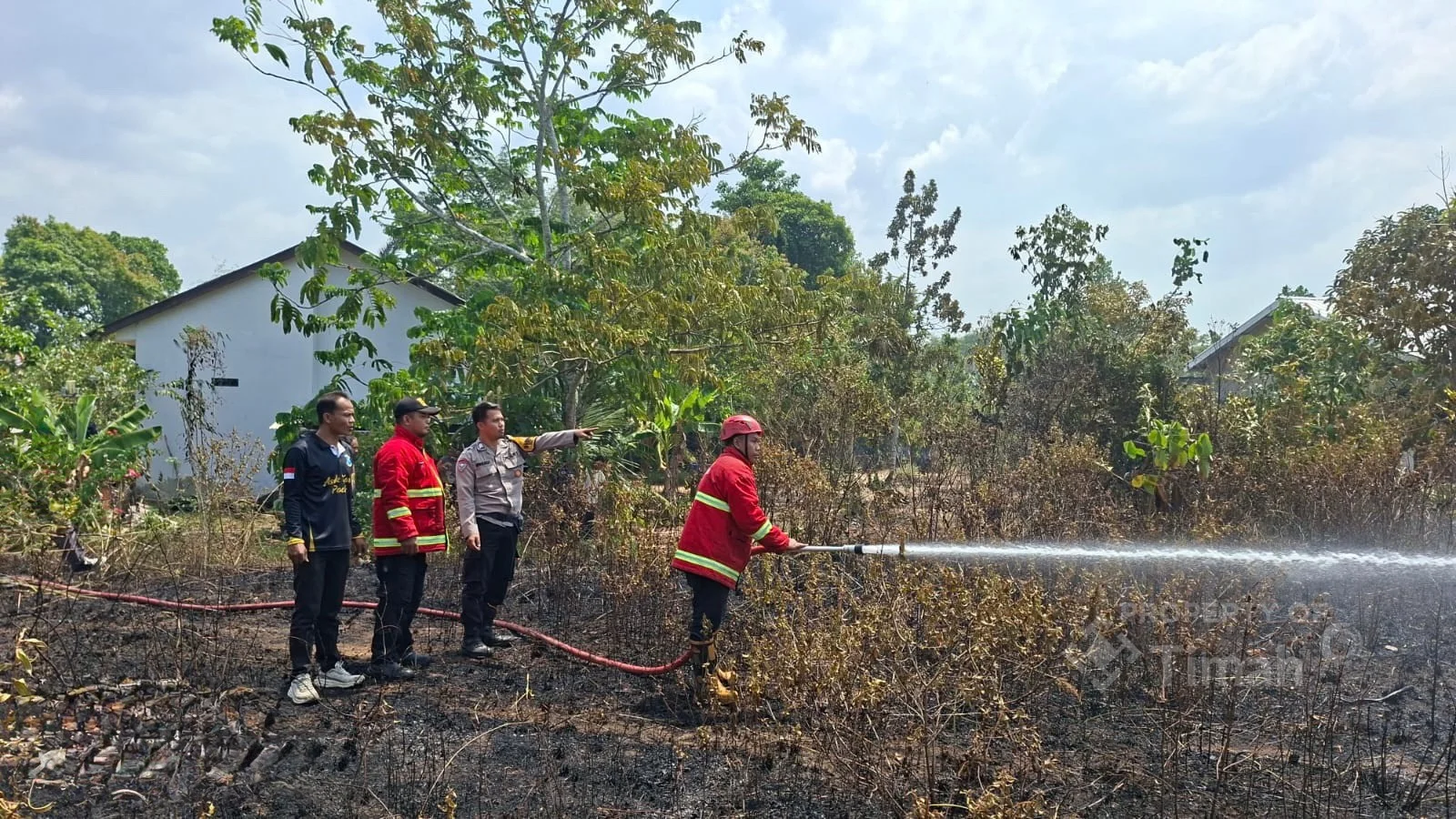 97 Kali Padamkan Karhutla di Babel, Armada Pemadam PT TIMAH Jadi Andalan Satpol PP Saat El Nino