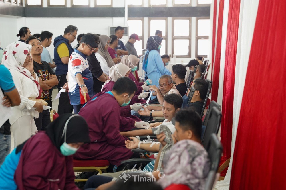 HUT ke-50 PT TIMAH, Aksi Donor Darah di Pangkalpinang Kumpulkan 235 Kantong Darah untuk PMI