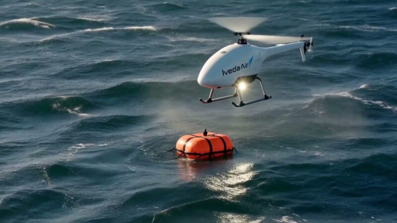 Drone Helikopter Bensin Iveda GX10-F100 Terbang 150 Menit, Angkut Beban 9 Kg