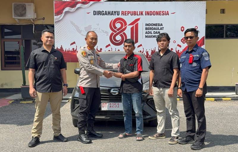 Polres Konawe Kembalikan Mobil Korban Pencurian Via Pinjam Pakai, Begini Kronologi Pencuriannya