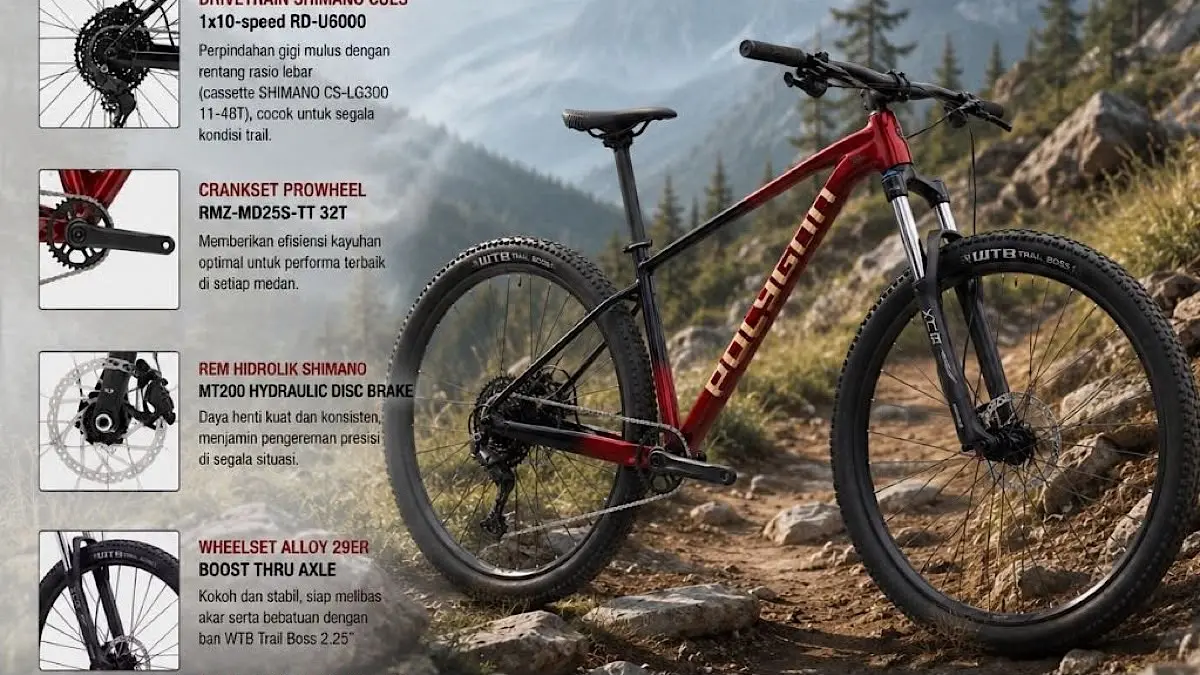 Review Polygon Xtrada 5 2026: Fork Suntour 140 mm, Shimano CUES 10 Speed di Harga Rp 6,5 Jutaan