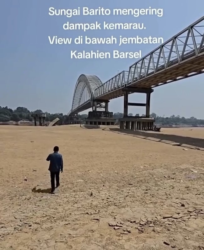 Sungai Barito Menyusut saat Kemarau, Alur Utamanya Masih Berair