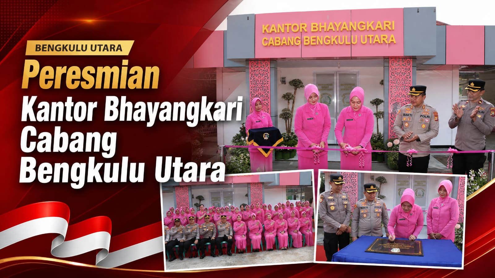 Kapolres Bengkulu Utara dan Ketua Bhayangkari Resmikan Gedung Kantor Baru, Sekaligus Berbagi dengan Anak Panti