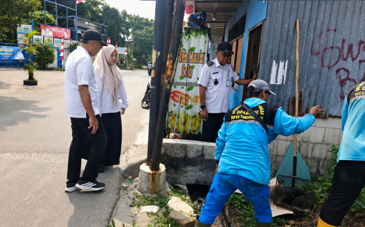 Pemkot Tangerang Survei Drainase di Pondok Bahar, Target Normalisasi Saluran Air Sebelum Musim Hujan