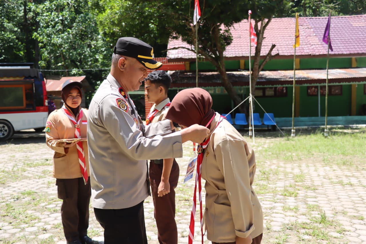 Pramuka Saka Bhayangkara Polres Aceh Tenggara Gelar Perkemahan Bakti Sosial di TNGL Ketambe, Ajak Generasi Muda Jaga Hutan