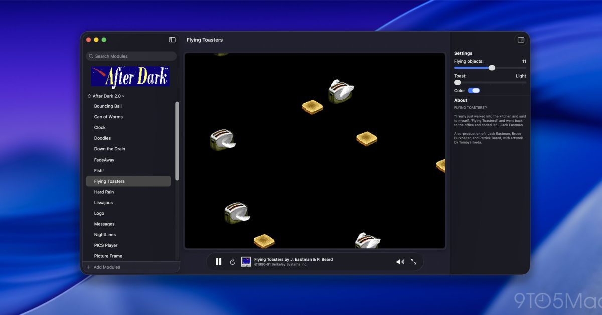 Afterglow Hadirkan Screen Saver Klasik After Dark ke Mac Modern