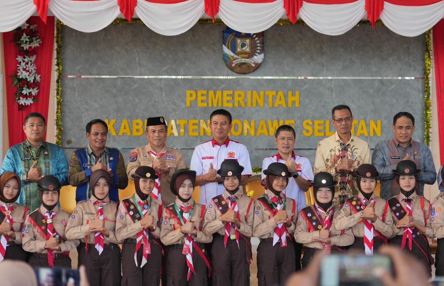 Bupati Konawe Selatan Irham Kalenggo Terima 48 Pramuka Penggalang Usai Tuntaskan Jamnas XII di Cibubur