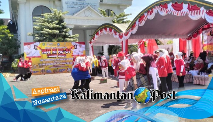 Peringatan HUT ke-81 RI, PKK Tapin Gelar Lomba Ketangkasan Kader dari 12 Kecamatan di Rantau